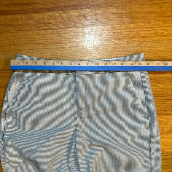 Banana Republic 10” Short Women's Size 4 Flat Front Gray Striped Shorts (a3 NWT - Picture 4 of 9